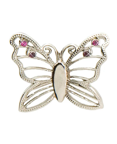Silver Butterfly Key Ring