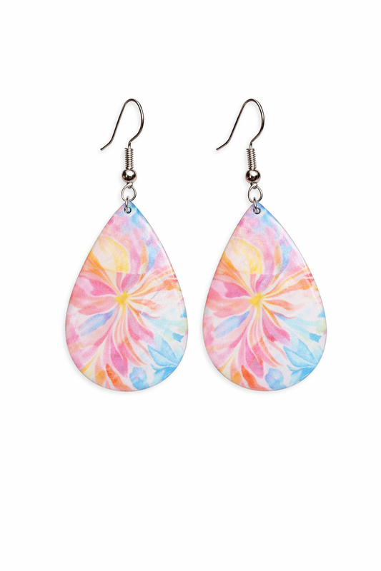 Sunset Bloom Teardrop Earrings