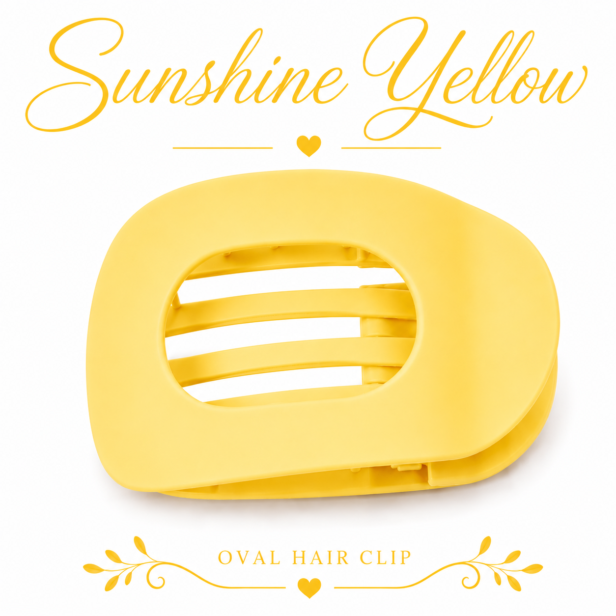 Matte Oval Shape Flat Hair Claw