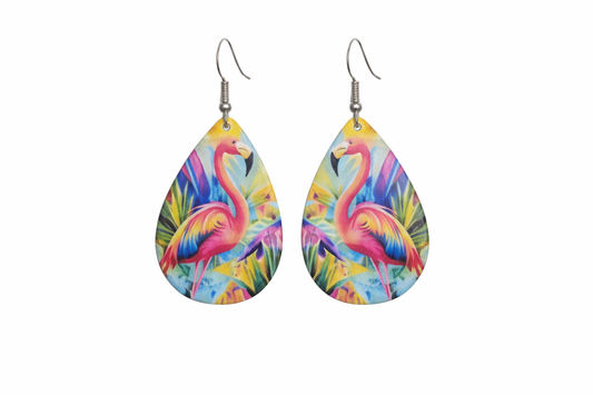 Tropical Flamingo Paradise Earrings
