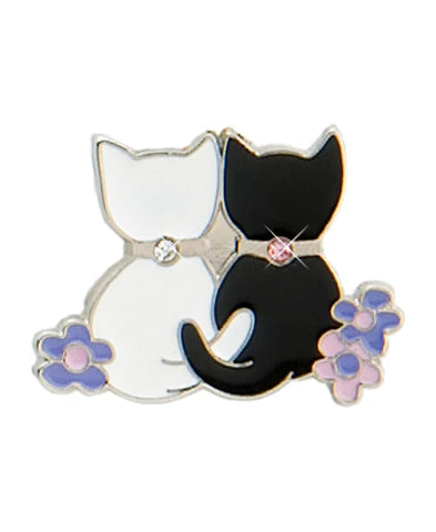 Two Kitties Key Ring