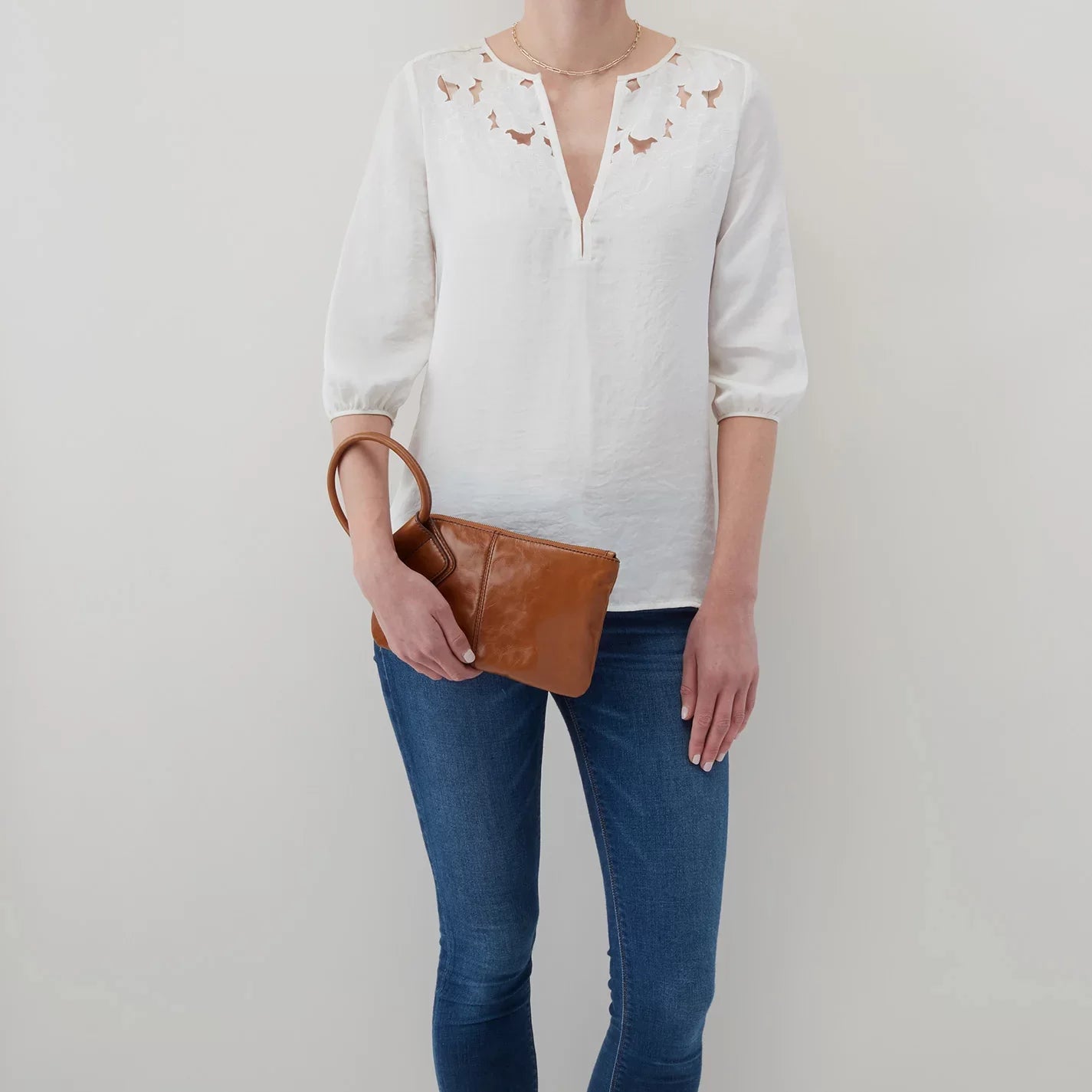 Sable Wristlet in Polished Leather