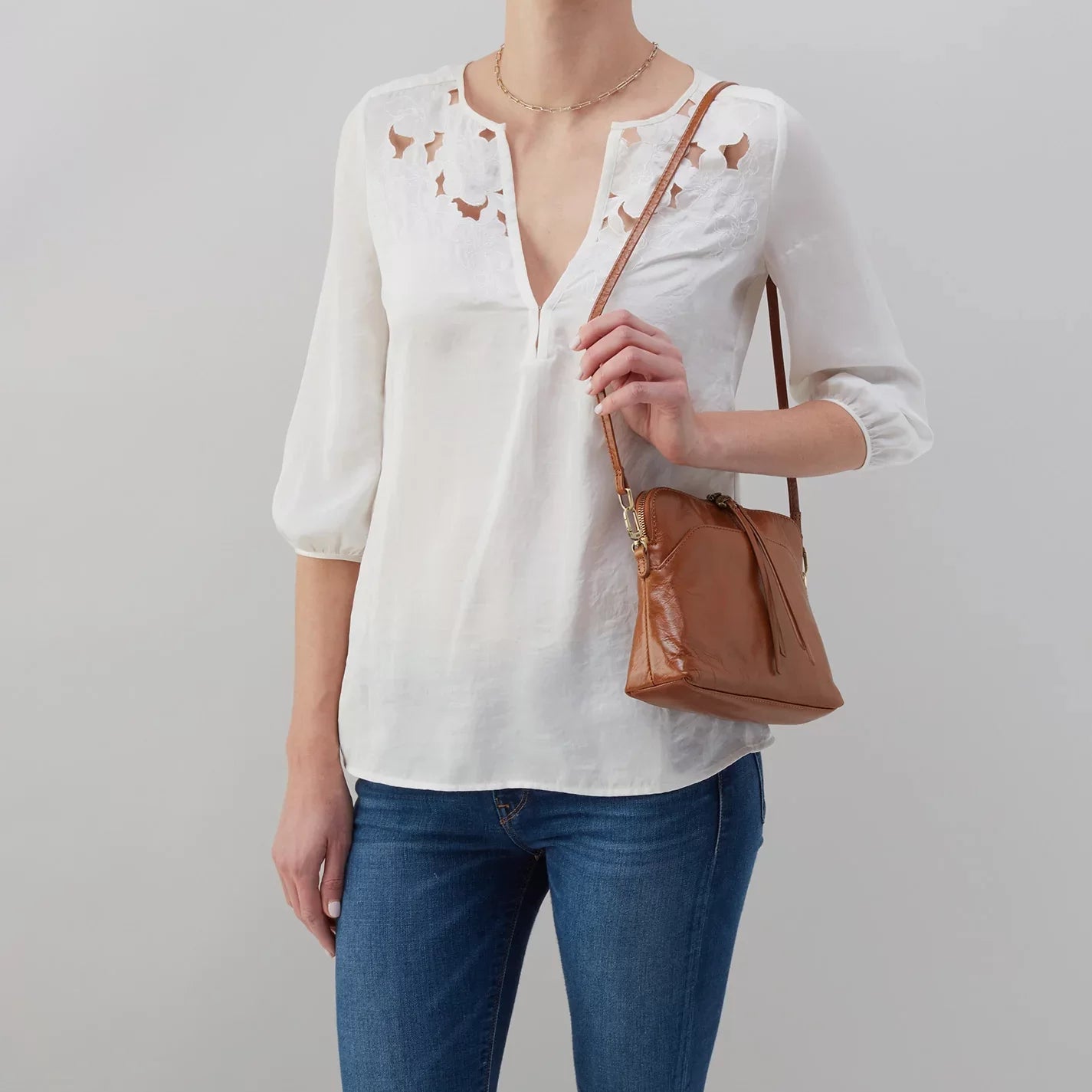 Reeva Crossbody in Polished Leather