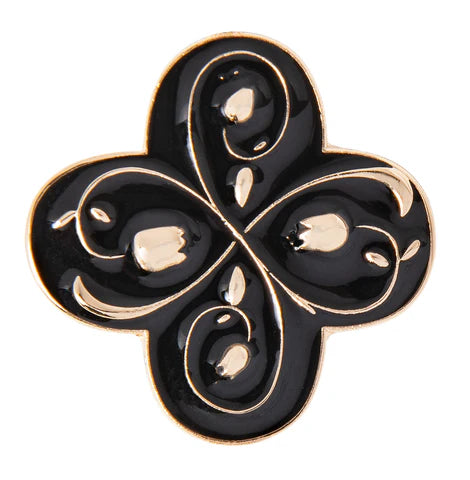 Vintage Balck & Gold Key Ring