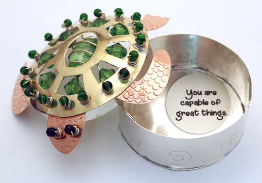 Gem Sea Turtle Trinket Box