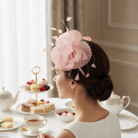 Whisper Bloom Fascinator- Pink