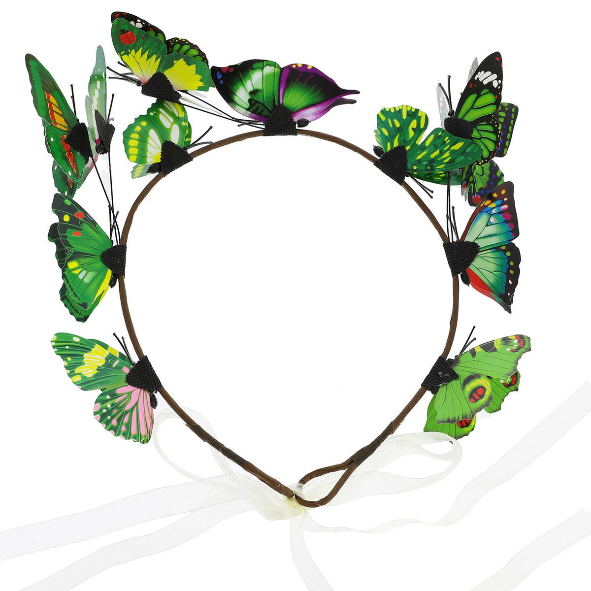 Emerald Garden Butterfly Headband