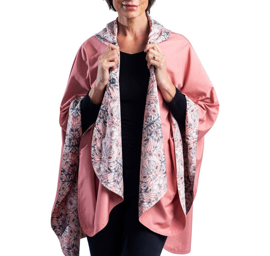 Blush & William Morris Tulips Rain Travel Cape