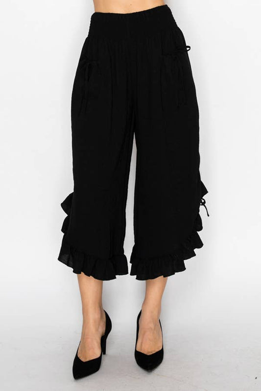 Elastic Waist Bloomer Pants