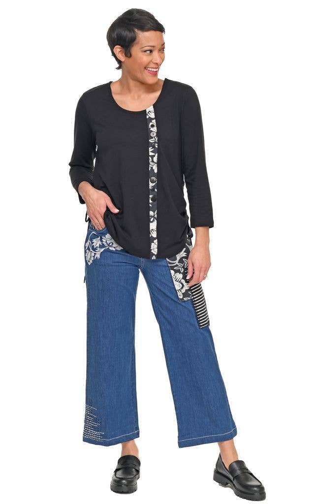 Wylie Denim Pant with Harvest Floral