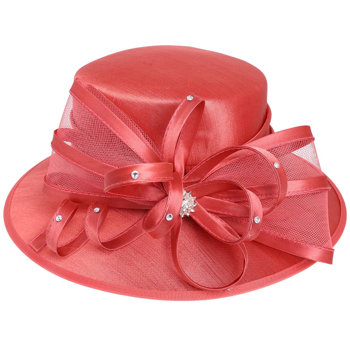 Coral Charm Ribbon Hat