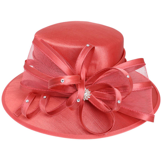 Coral Charm Ribbon Hat