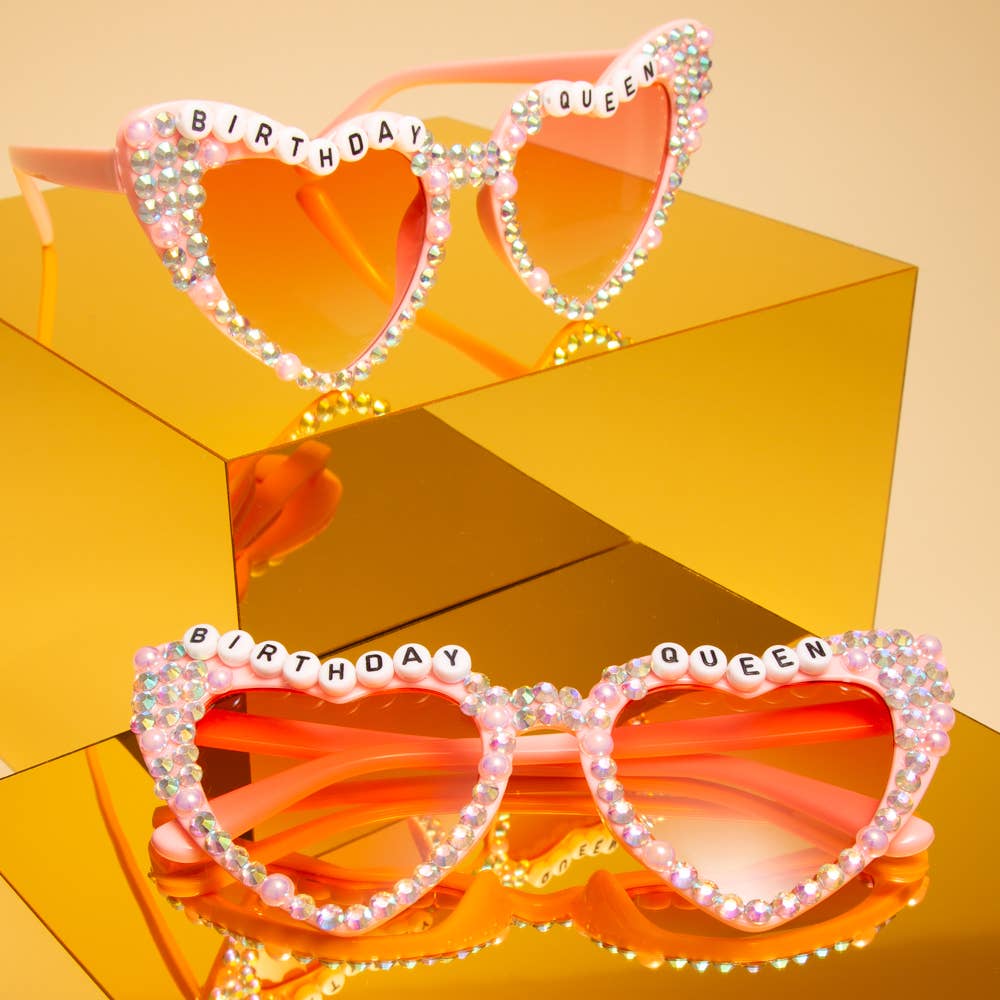 "Birthday Queen" Beaded Fashion Glasses