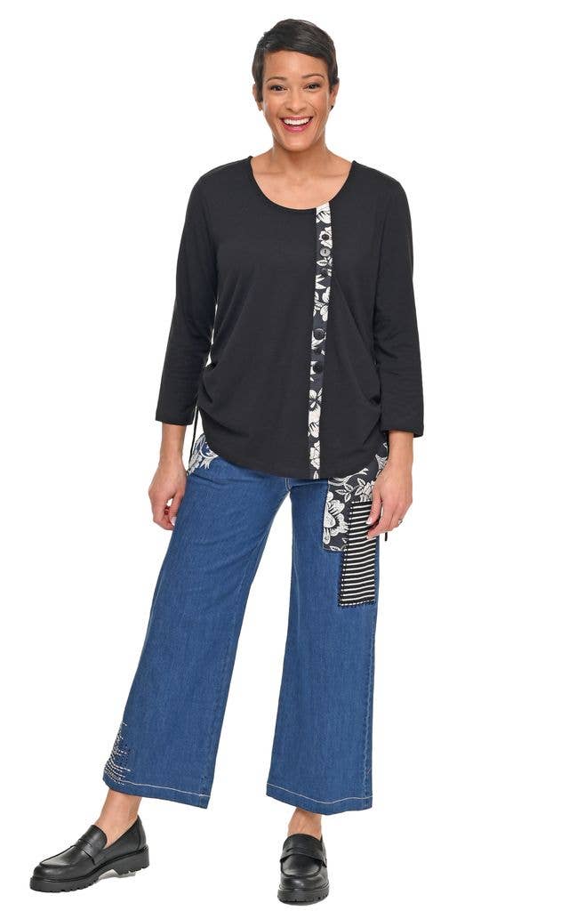 Wylie Denim Pant with Harvest Floral