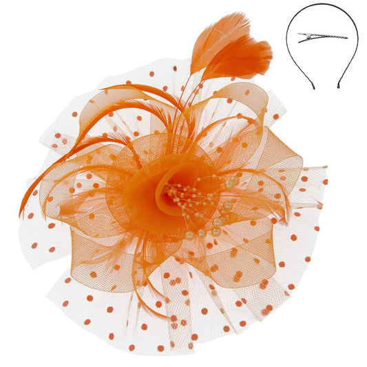 Tangerine Bloom Fascinator