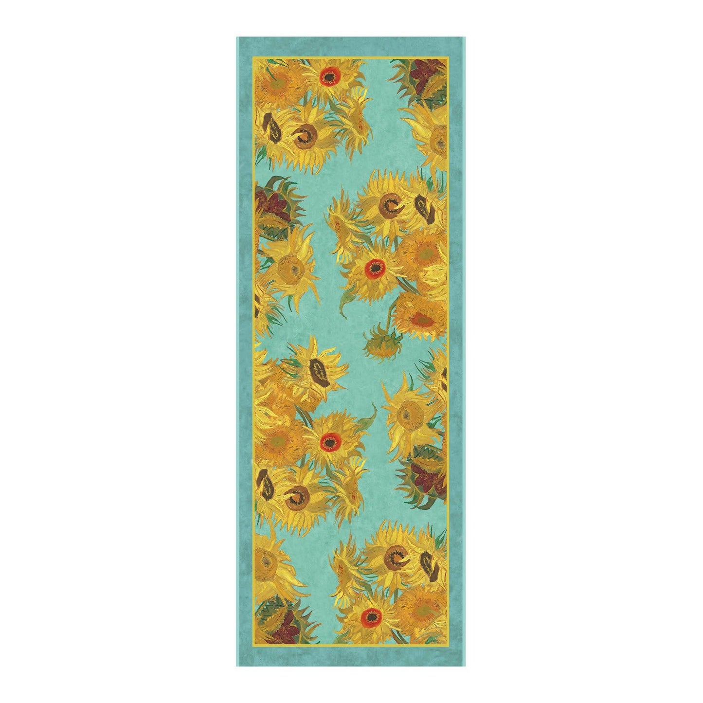 Van Gogh Sunflowers Silk Blend Shawl – Lightweight Dressy Wrap