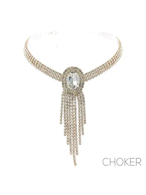 Big Frame Fringe Choker