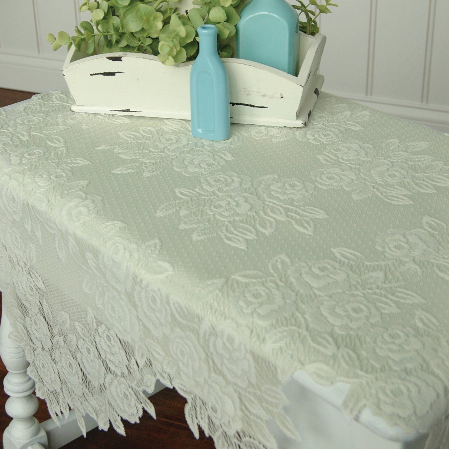 Tea Rose Lace Tablecloth