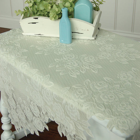 Tea Rose Lace Tablecloth