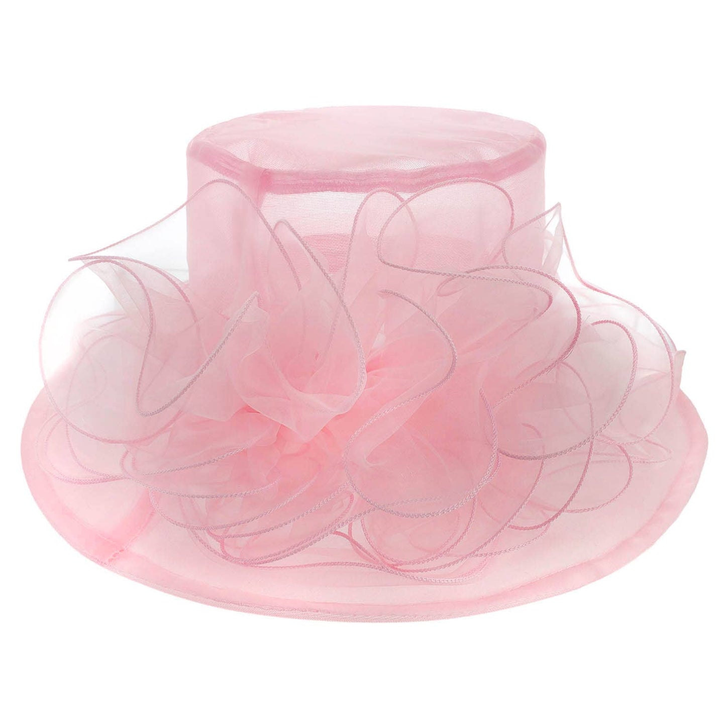 Floral Organza Mesh Derby Top Hat