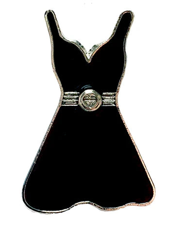 Black Dress With Heart Key Ring
