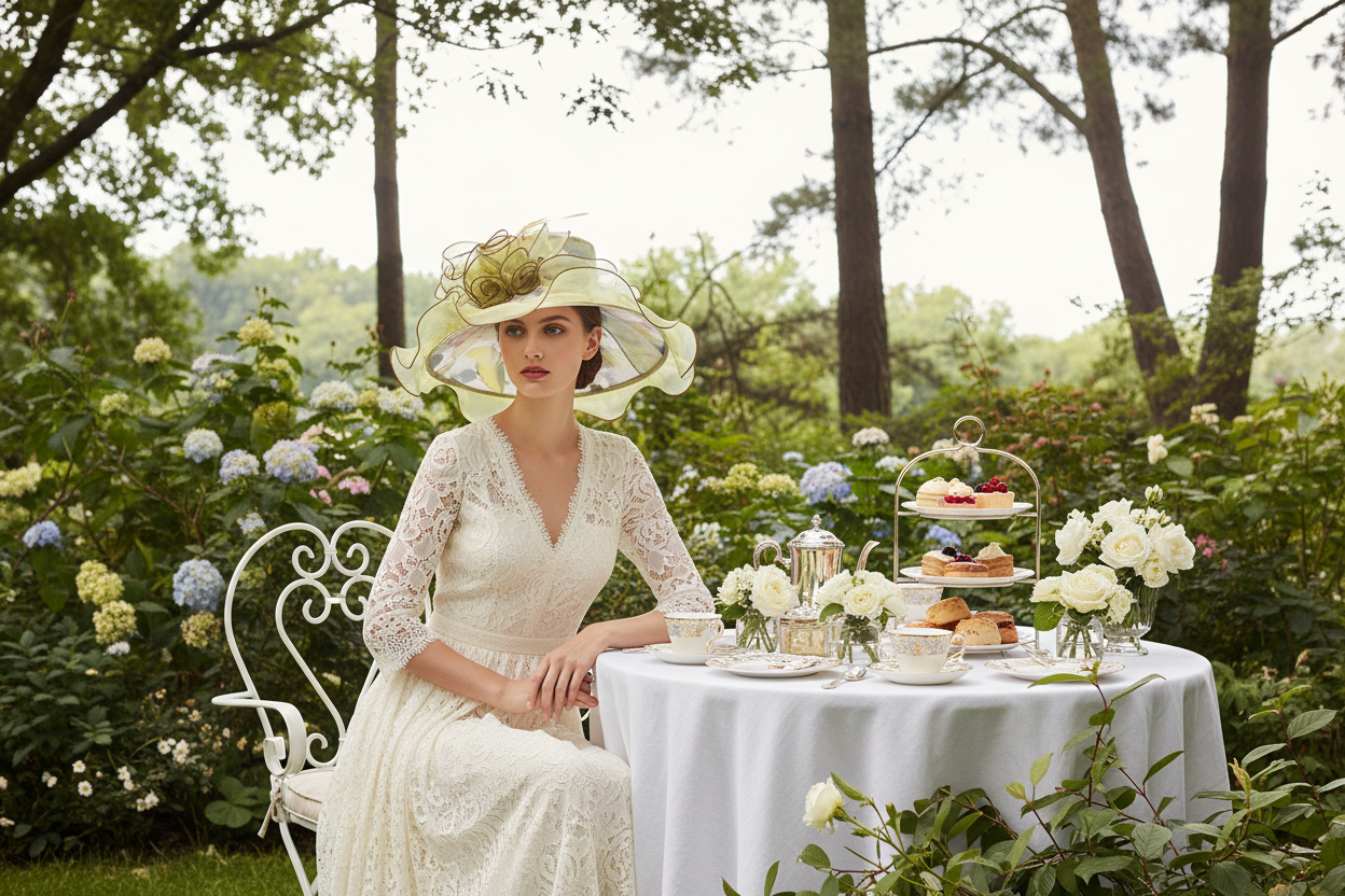 Tea Party Floral Organza Hat