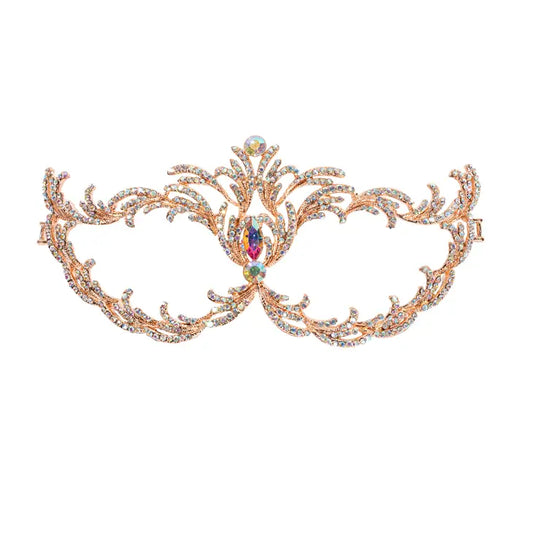 Rhinestone Mask Masquerade Evening Prom Venetian Mardi Gras