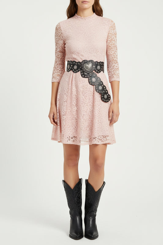 Faux Leather Heart Shape Vintage Belt