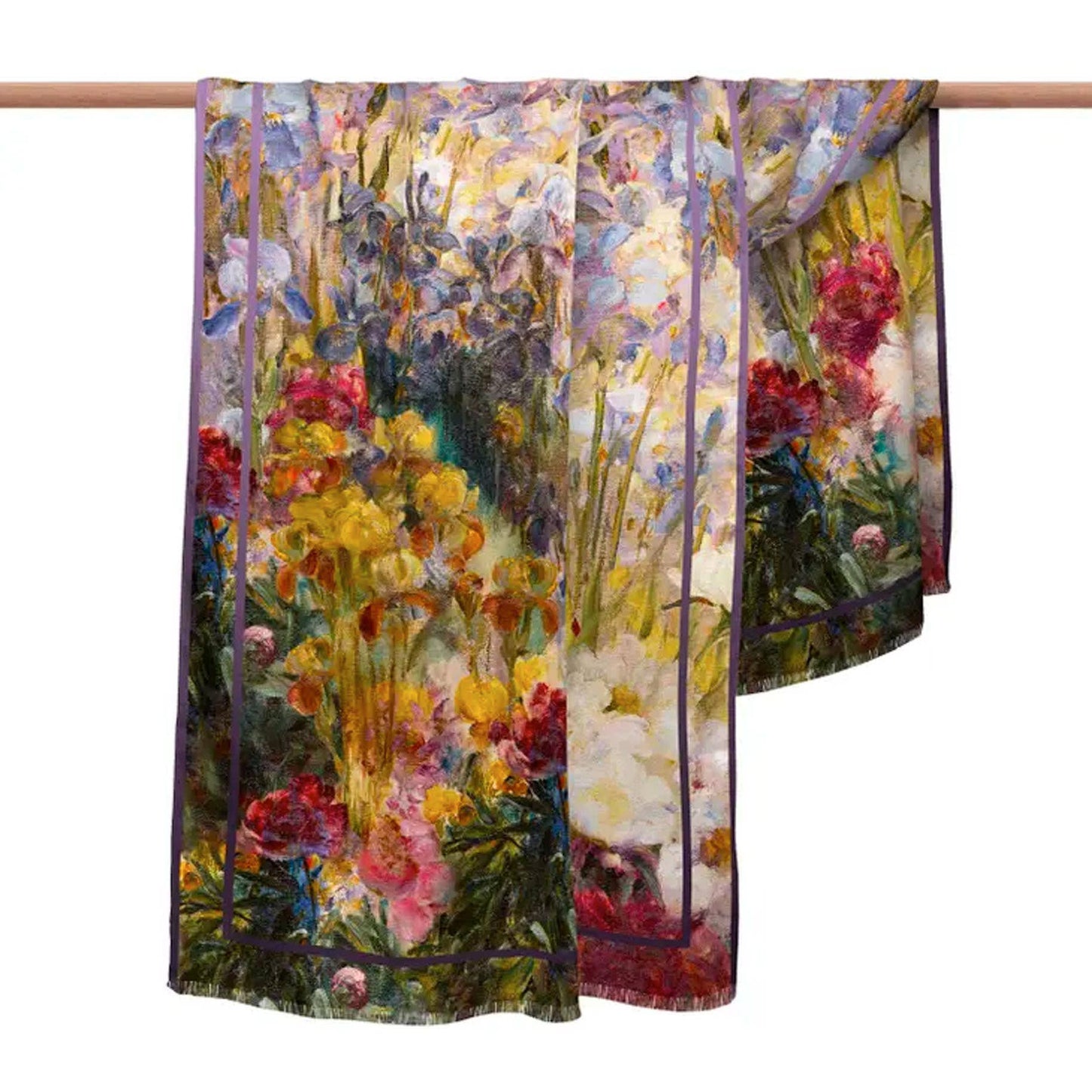 Tiffany Peonies & Iris   Silk Blend Shawl – Lightweight Dressy