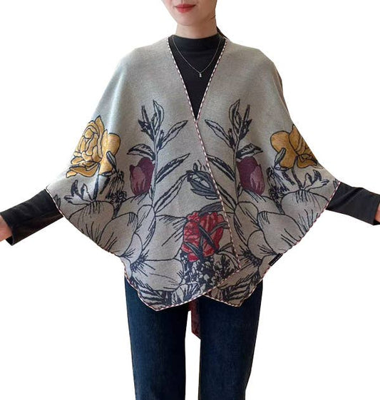 Blue / Yellow Floral Fields Reversible Loop Wrap