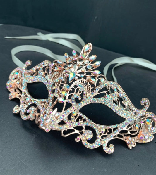 Rhinestone Metal Masquerade Mask