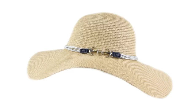 Ladies Big Brim Anchor Hat