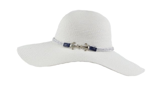 Ladies Big Brim Anchor Hat