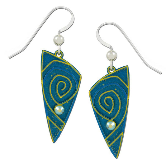 Triangular Geo Swirl Earrings