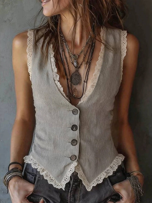 Striped Casual Fashion Vest