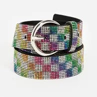 Checkered Rhinestone Belt