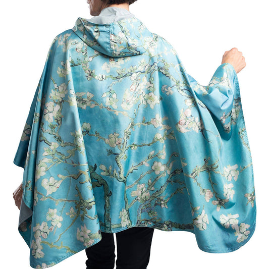 Van Gogh Almond Blossom Womens Rain Cape - Rainproof Breathable Rain Poncho