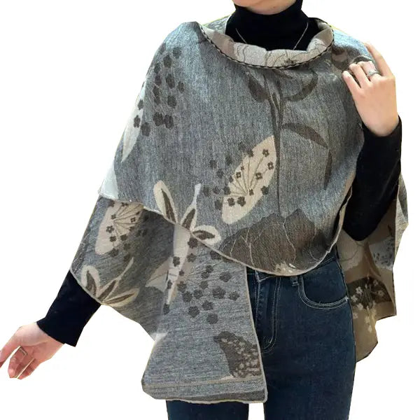 Garden Reversible Short Loop Wrap/Shawl