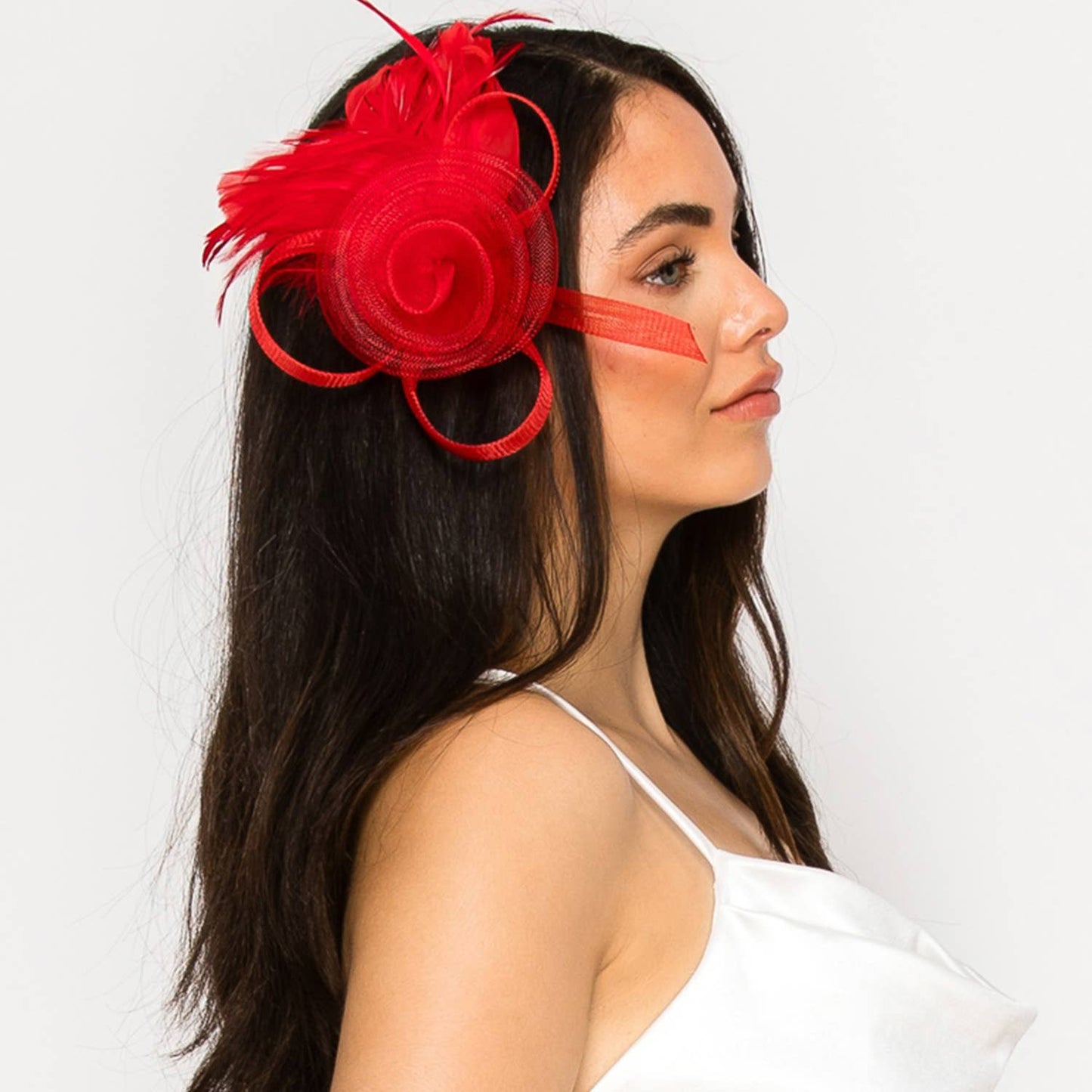 Crystal Rhinestone Masquerade Mask with Detached Fascinator