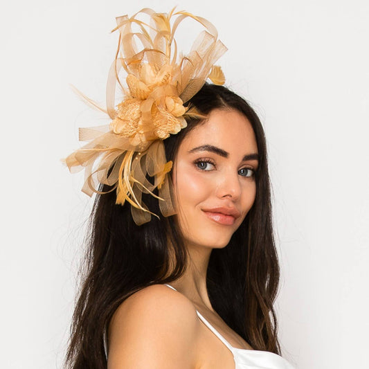 Rhinestone Pave Masquerade Mask with Detached Fascinator