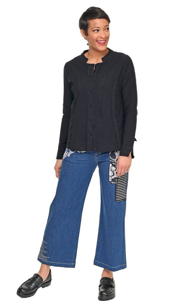 Wylie Denim Pant with Harvest Floral