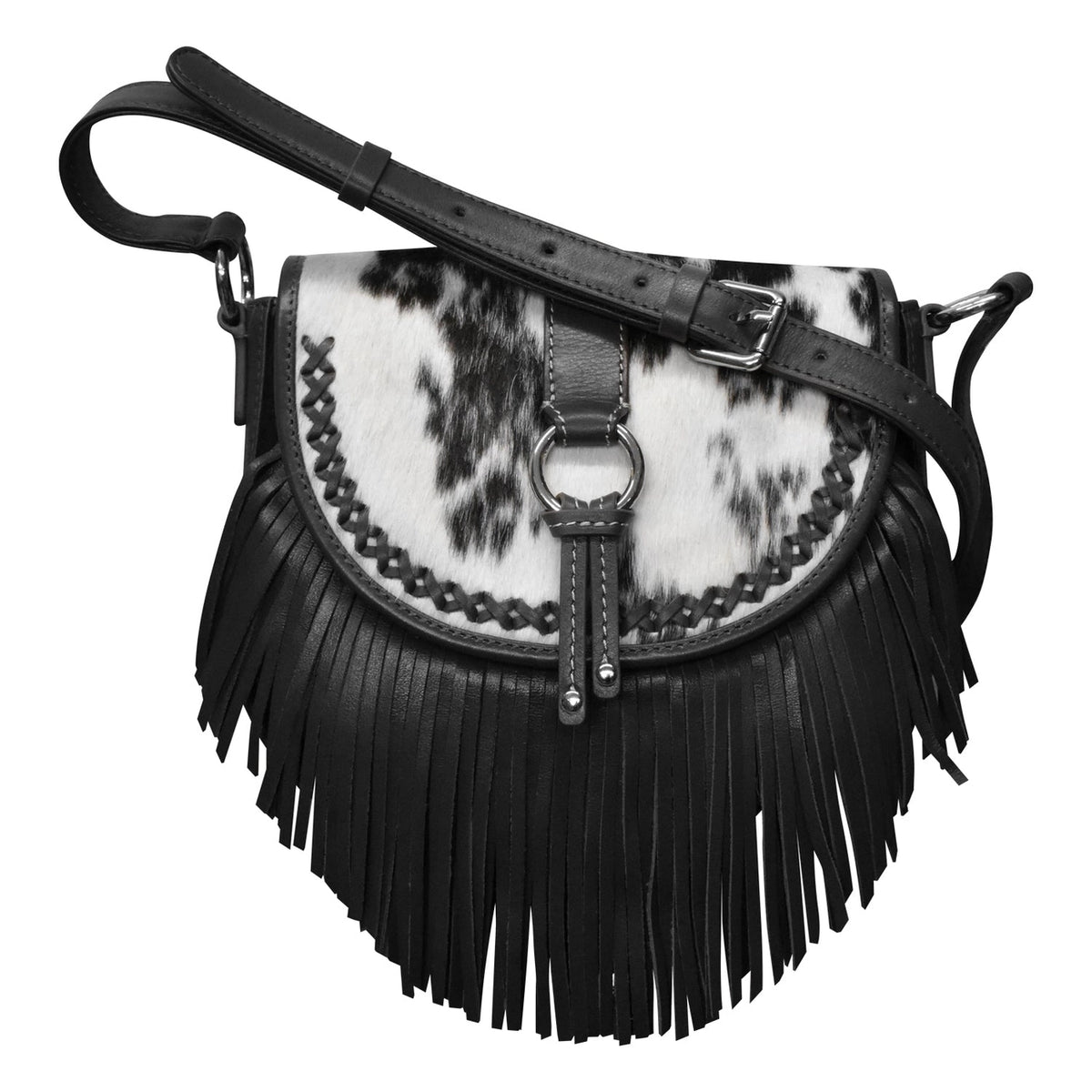 Western Fringe Half Moon Crossbody