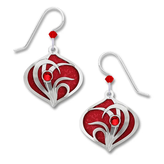 Brilliant Red Moorish Drop Earrings