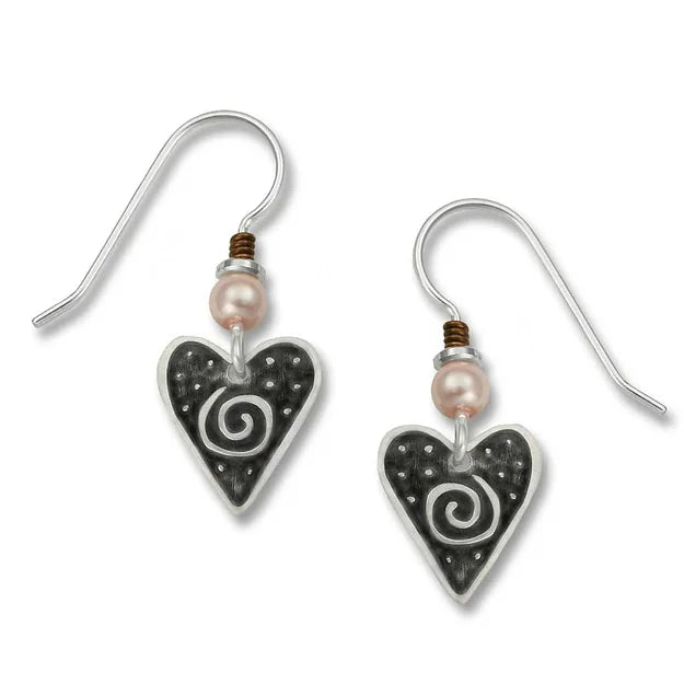 Polished Heart w/ Spiral Earrings