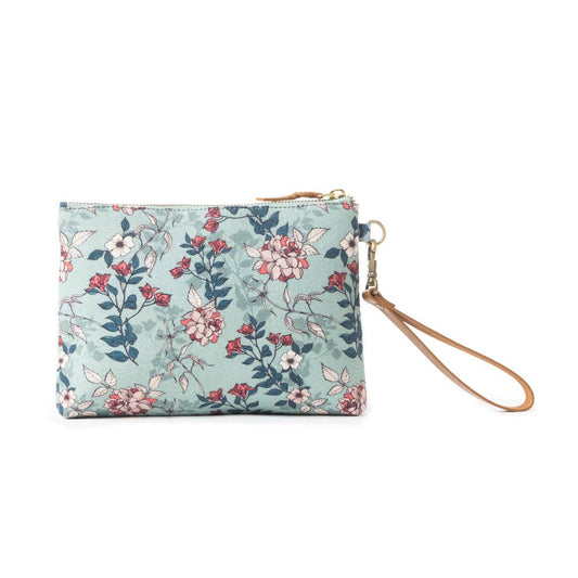 Peace & Serenity Blossoms Clutch Bag In Light Blue