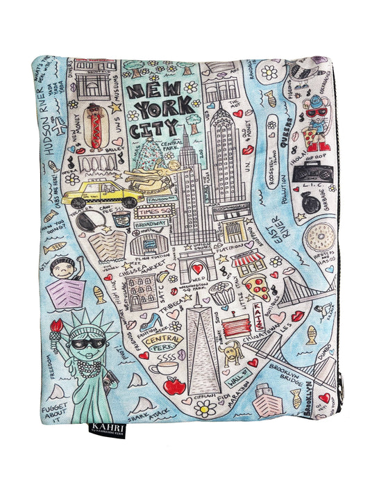 Manhattan Map Clutch- NYC Fashion Pouch