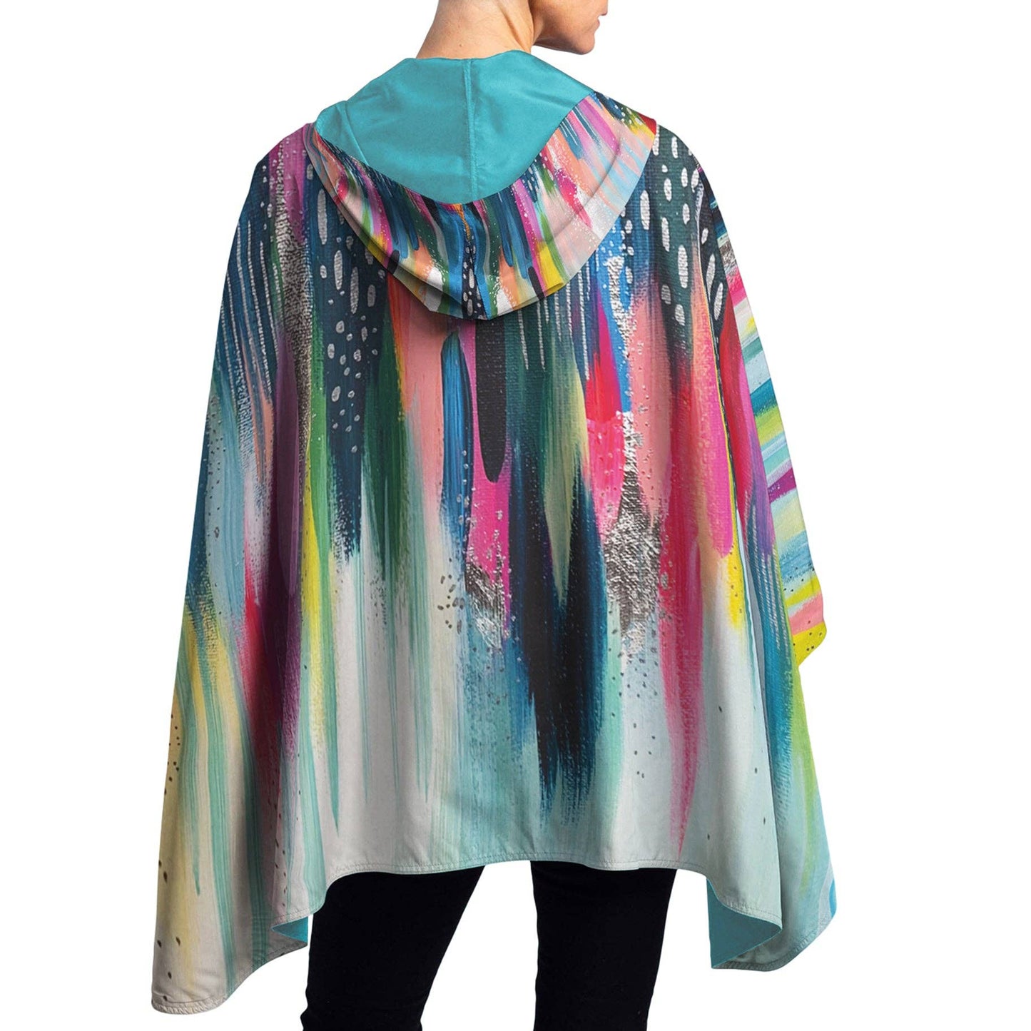 EttaVee "Brush Strokes 103" Reversible Rain Cape