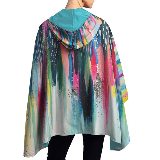 EttaVee "Brush Strokes 103" Reversible Rain Cape