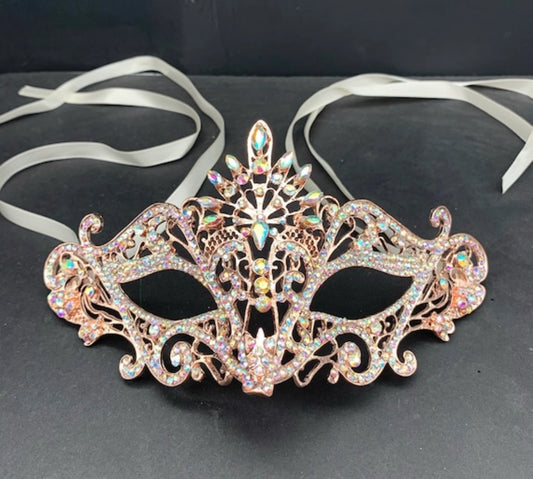 Rhinestone Metal Masquerade Mask