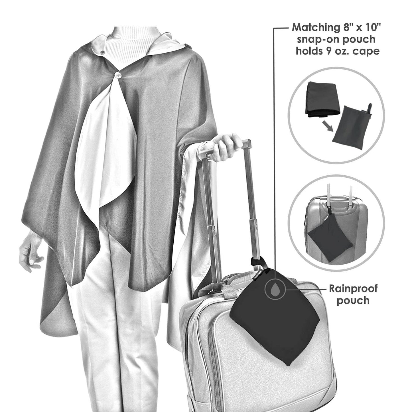 Van Gogh Almond Blossom Womens Rain Cape - Rainproof Breathable Rain Poncho